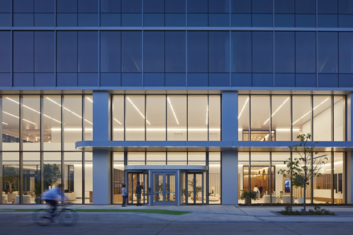 Lincoln Yards Life Sciences Center, exterior lighting