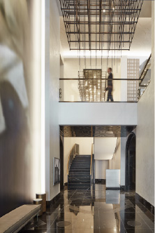 LondonHouse Hotel hallway, interior lighting