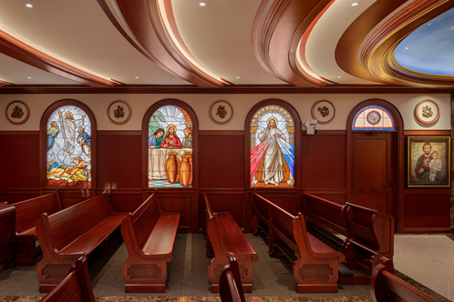 Relevant Radio work space, interior lighting