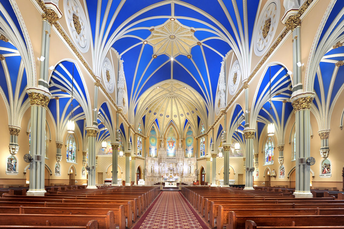 MSt. Alphonsus Catholic Church interior lighting