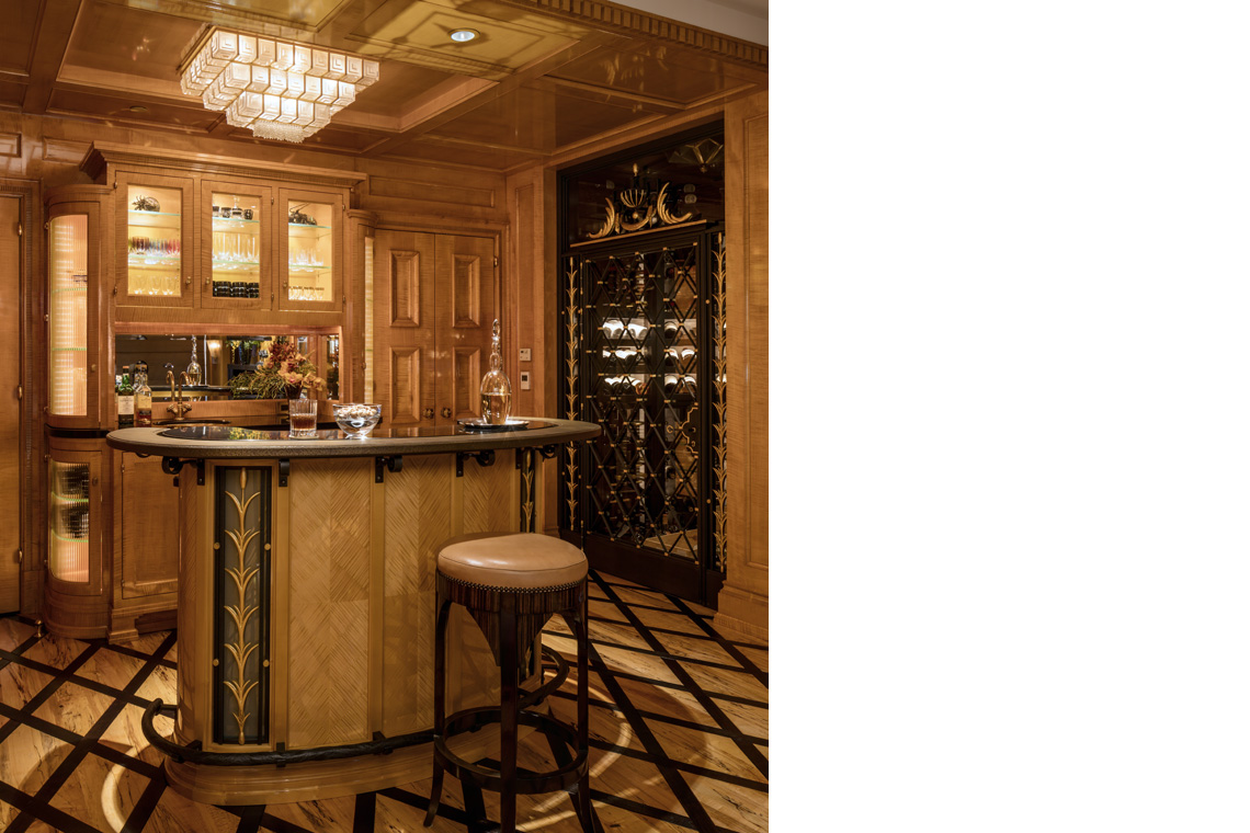 Urban Glamor Milwaukee, interior lighting for wine cellar