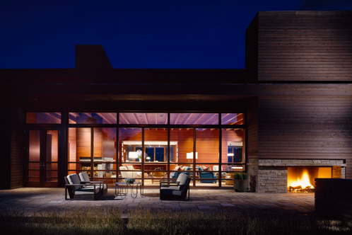 Jackson Hole Retreat, exterior lighting